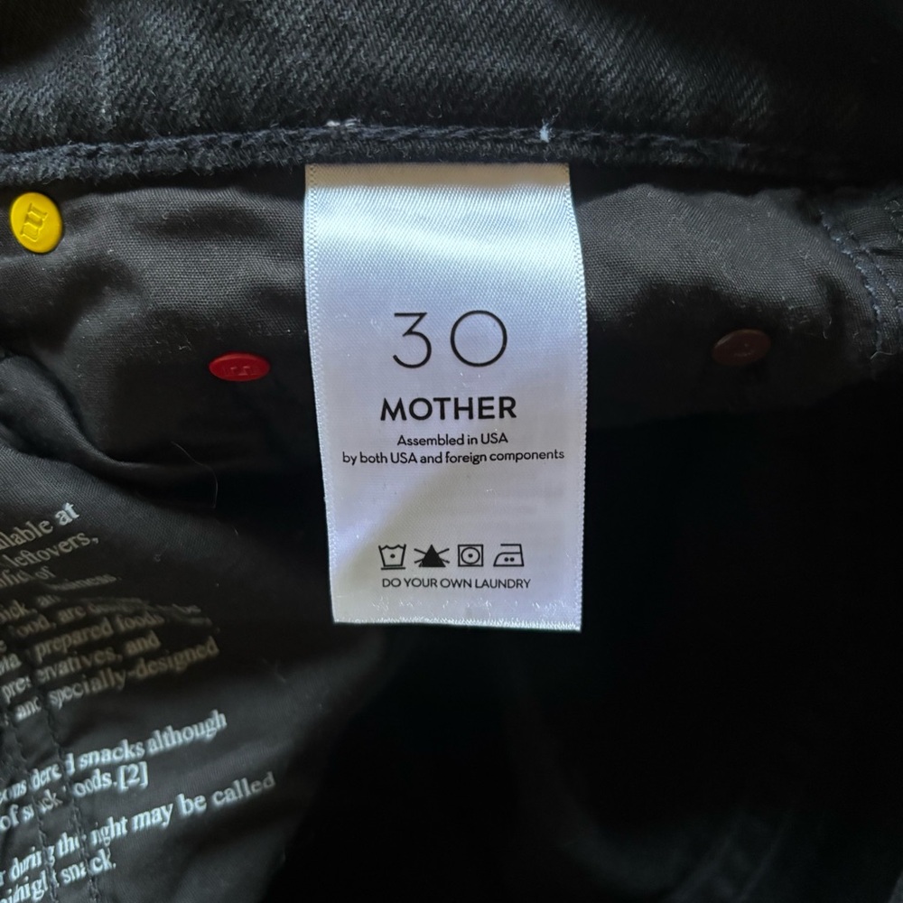 NWT Mother SNACKS! High Waisted Twizzy Skimp Jean Smacking Good Black - Picture 5 of 14